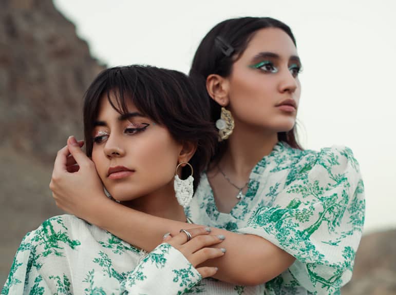 Photo of two women.