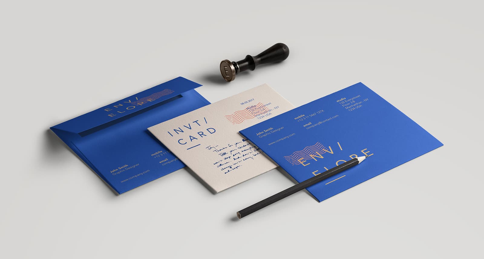 Branding stationery materials.