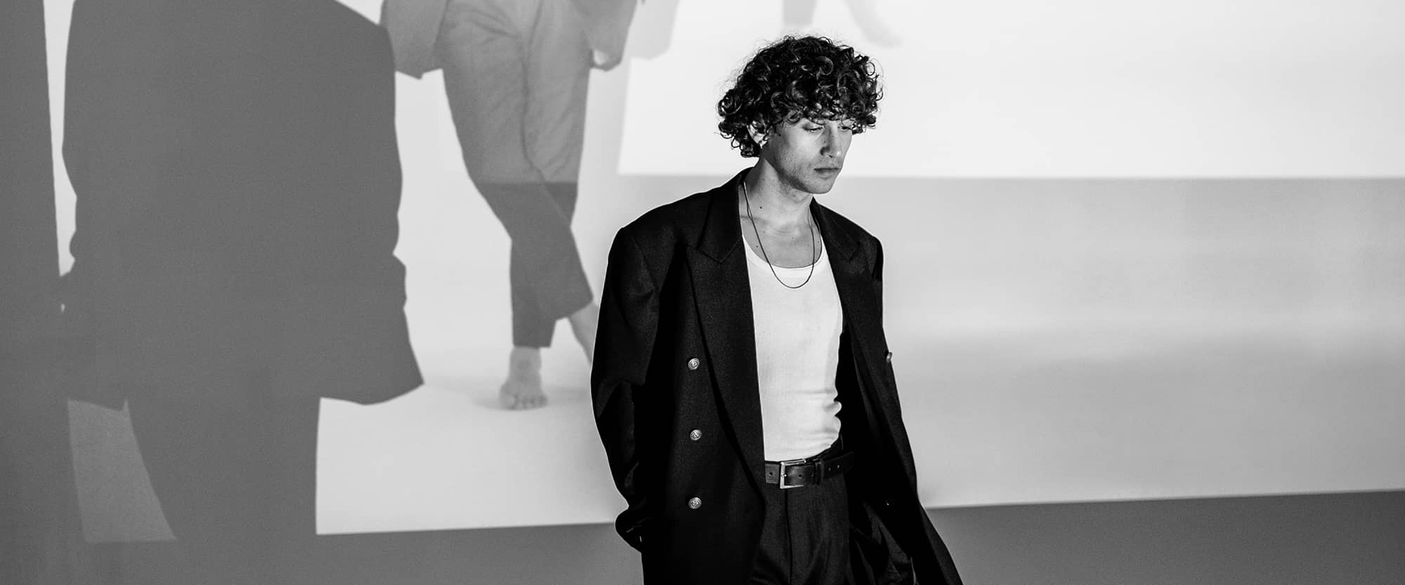 Man on a catwalk.